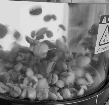 animated gif of coffee beans roasting